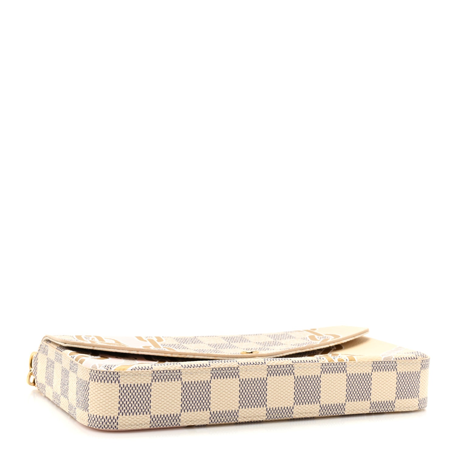 Louis Vuitton Damier Azur Nautical Pochette Felicie Chain Wallet 4 of 11