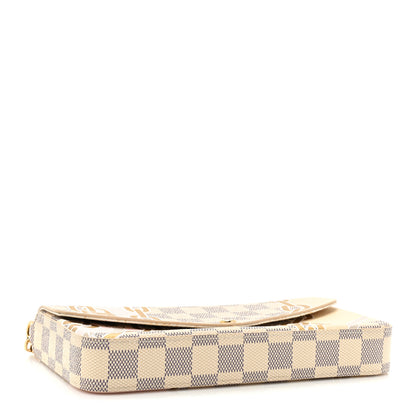 Louis Vuitton Damier Azur Nautical Pochette Felicie Chain Wallet 4 of 11