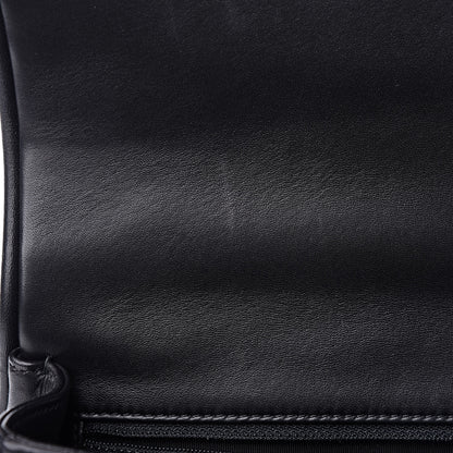 Chanel Lambskin Reverse Chevron Quilted Round Top Handle Flap Black 8 of 10