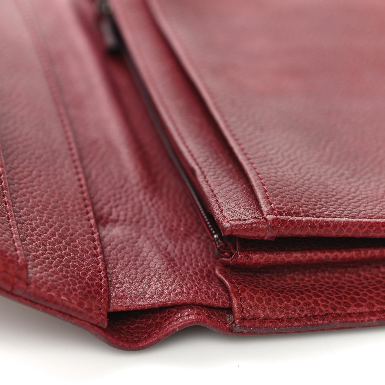 Chanel Caviar Timeless CC Yen Wallet Bordeaux 14 of 22