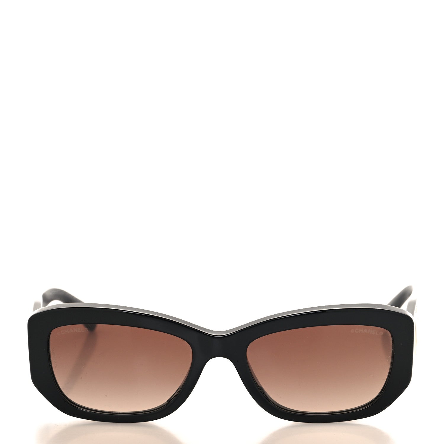 Chanel Acetate Rectangle Sunglasses 5493 Black 2 of 7