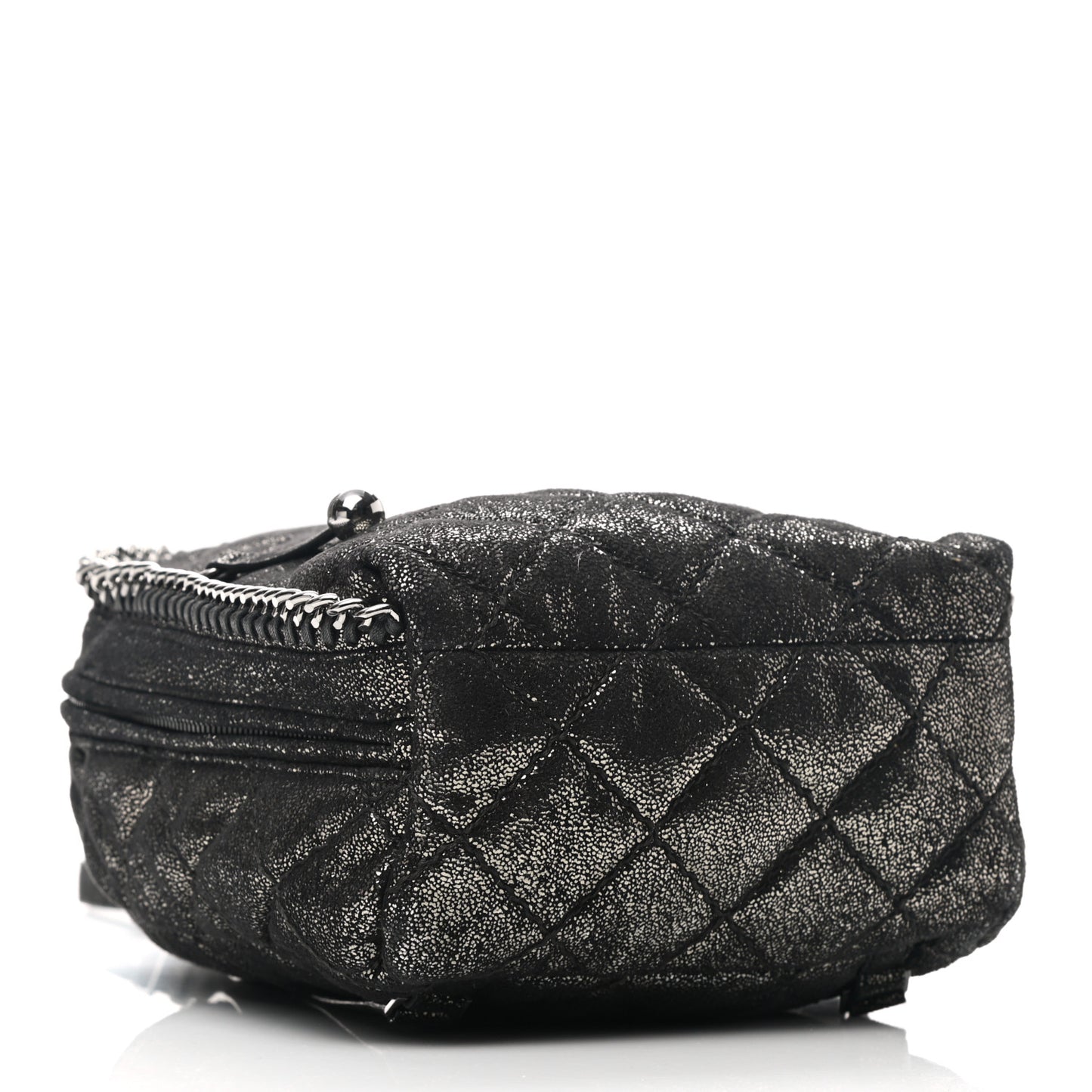Metallic Shaggy Deer Quilted Mini Falabella Backpack