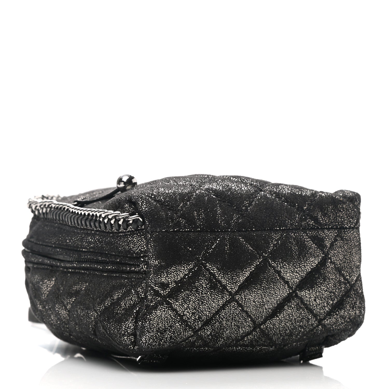 Stella McCartney Metallic Shaggy Deer Quilted Mini Falabella Backpack 4 of 11
