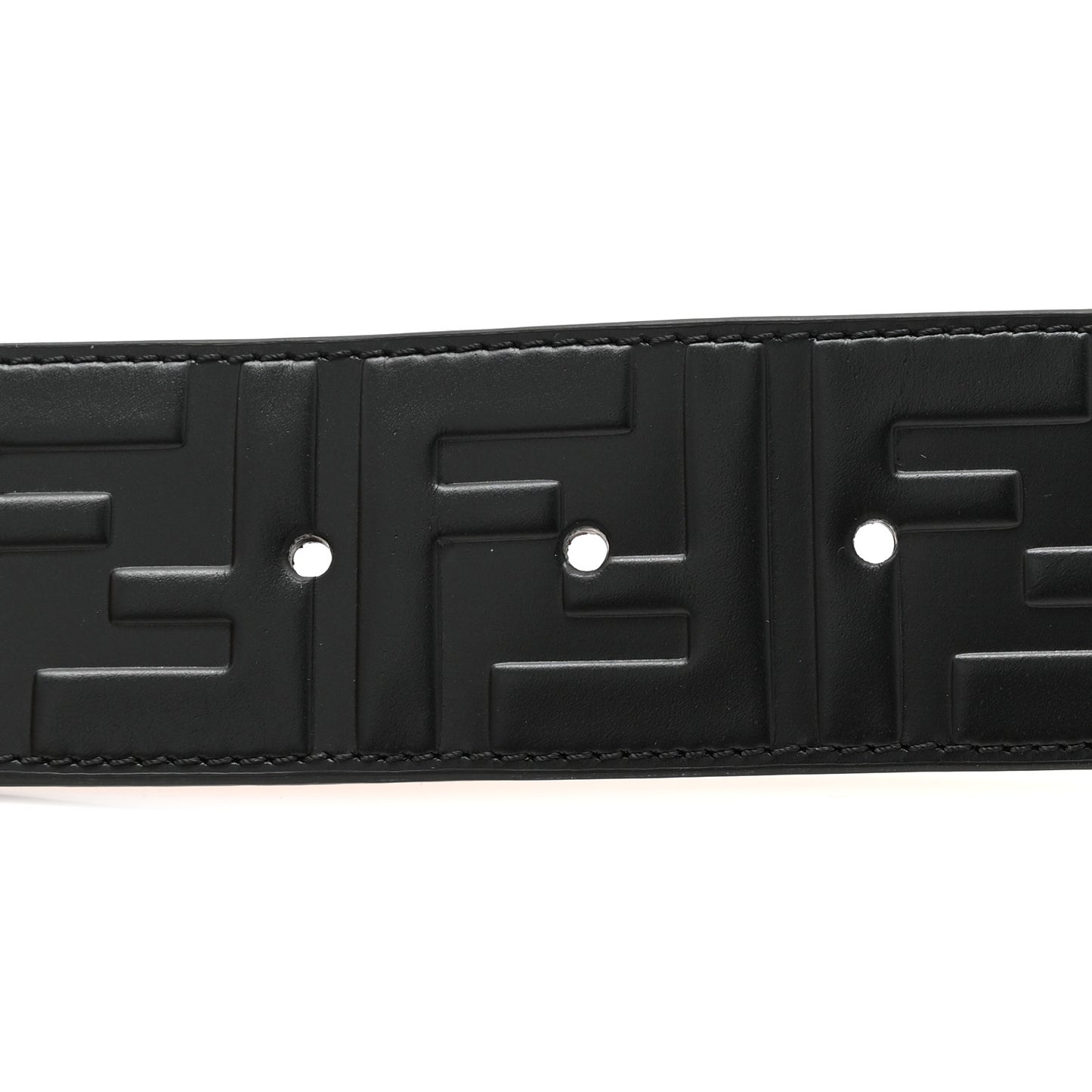 Calfskin F is Fendi FF 1974 Embossed Belt 85 34 Black