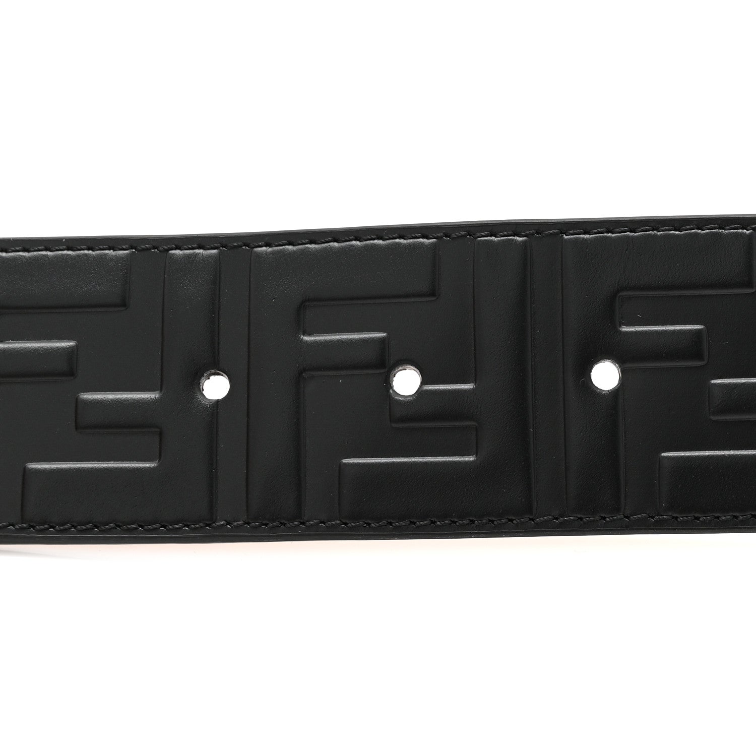 Fendi Calfskin F is Fendi FF 1974 Embossed Belt 85 34 Black 3 of 5