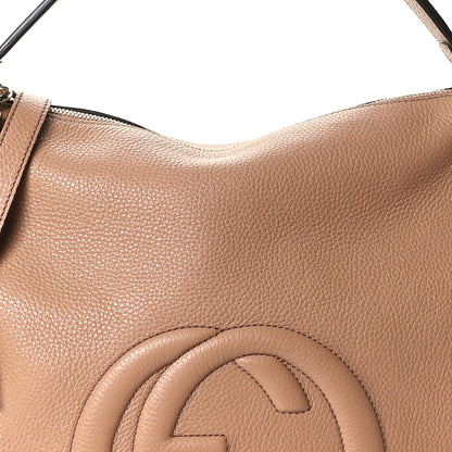 Gucci Pebbled Calfskin Large Soho Hobo Camelia 8 of 11