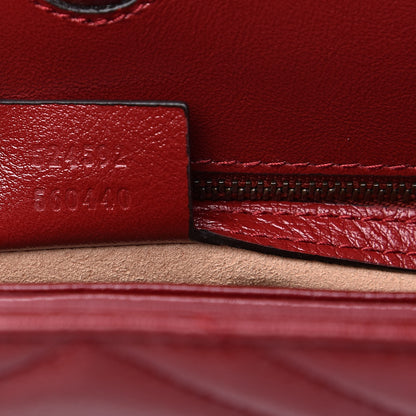 Gucci Azalea Calfskin Matelasse Heart Medium GG Marmont Slim Shoulder Bag Romantic Cerise 7 of 10