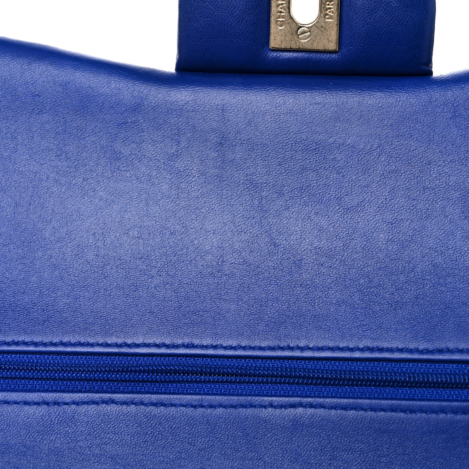 Chanel Lambskin Quilted Jumbo Double Flap Blue 20 of 22