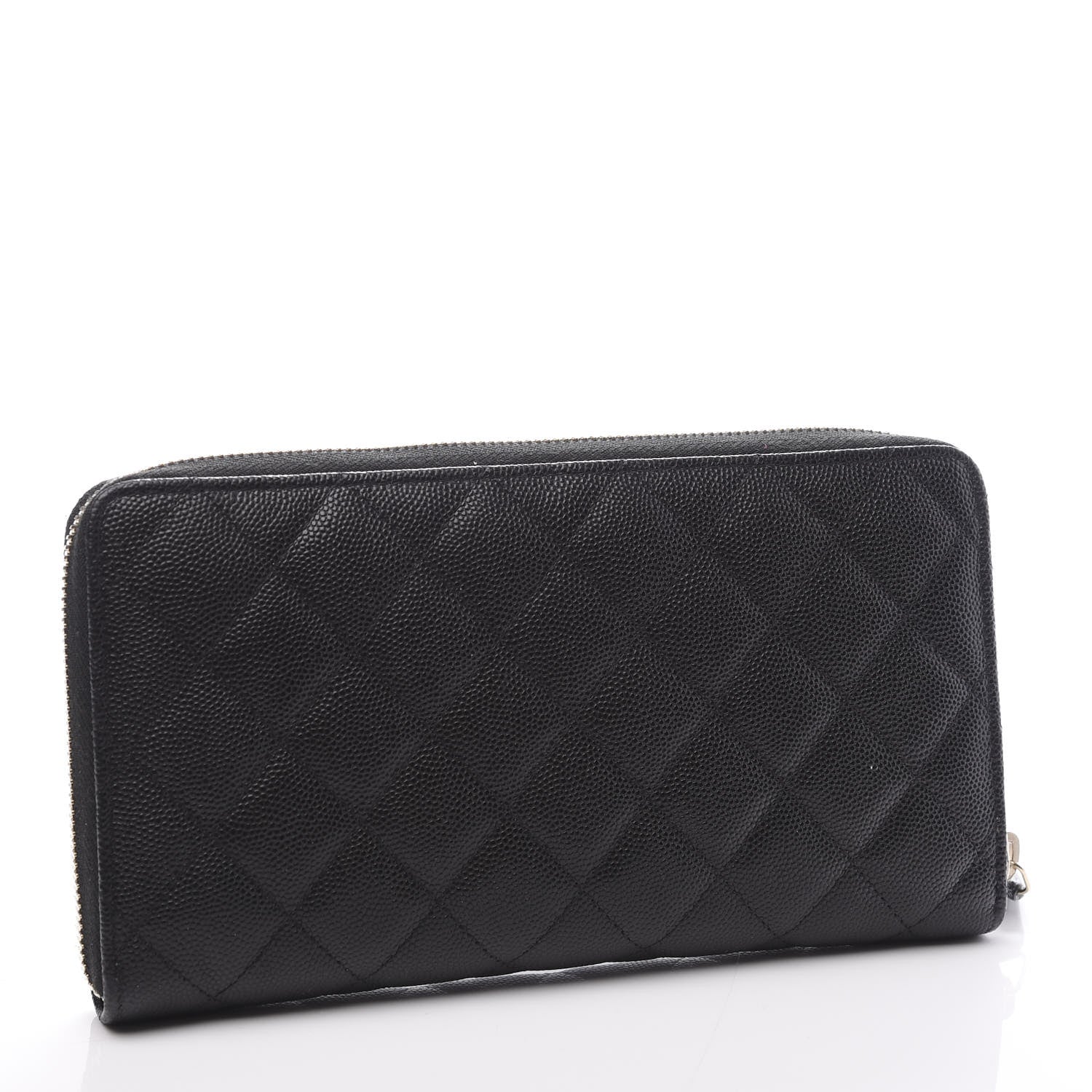 Chanel Caviar Quilted Large Zip Around Organizer Wallet Black 2 of 9