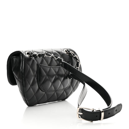 Chanel Calfskin Quilted CC Uniform Flap Belt Bag Black 3 of 16