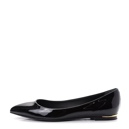 Louis Vuitton Patent Calfskin Eyeline Ballerina Flats 38 Black 1 of 10