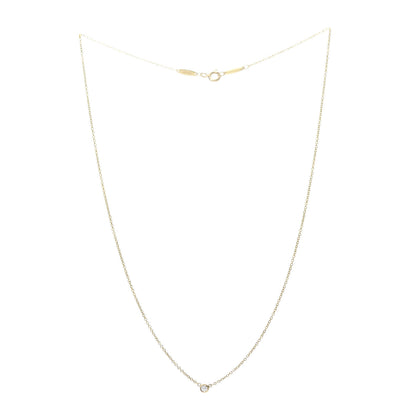 Tiffany 18K Yellow Gold Diamond .05ct Elsa Peretti Diamonds by the Yard Pendant Necklace 3 of 6