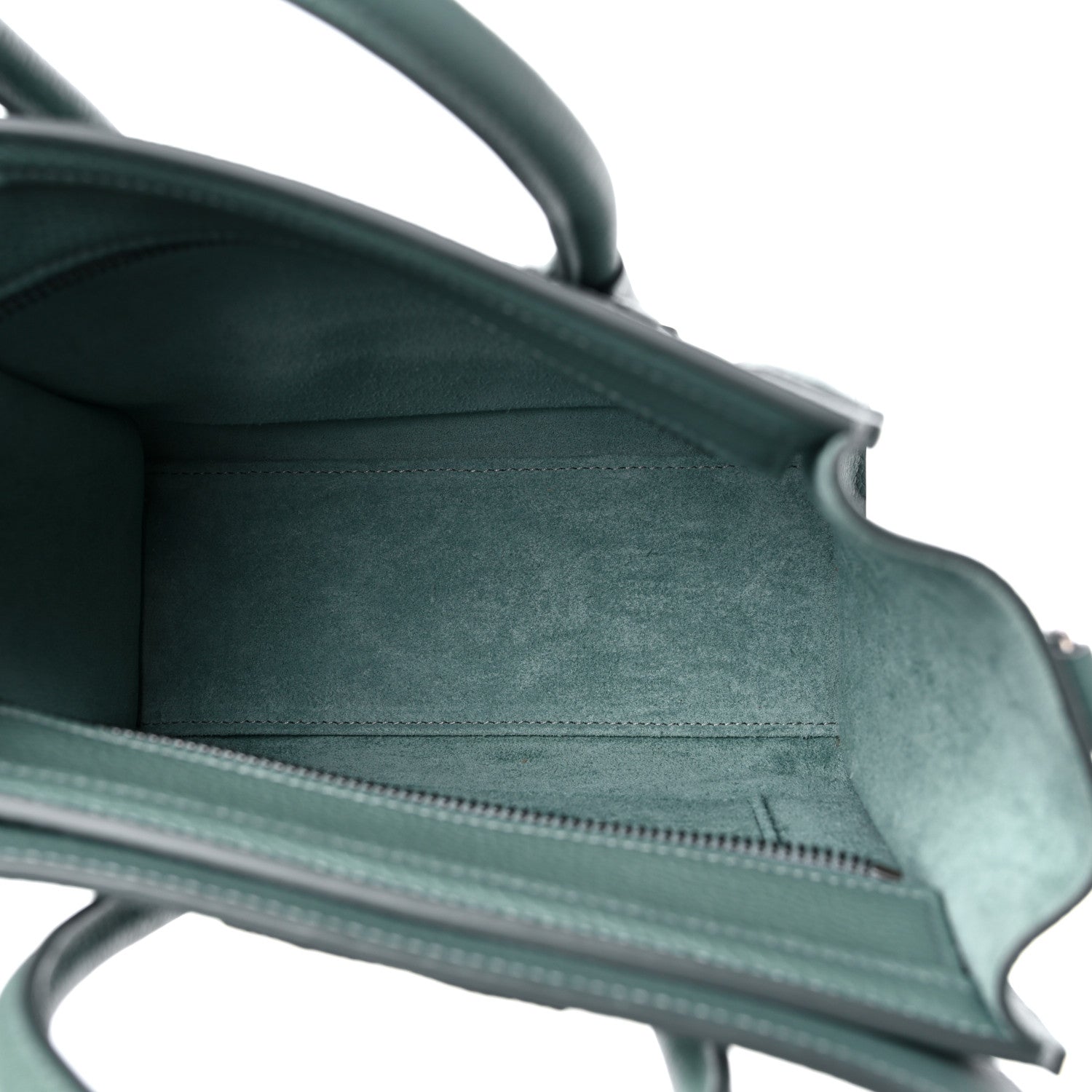 Celine Drummed Calfskin Nano Luggage Celadon 5 of 7