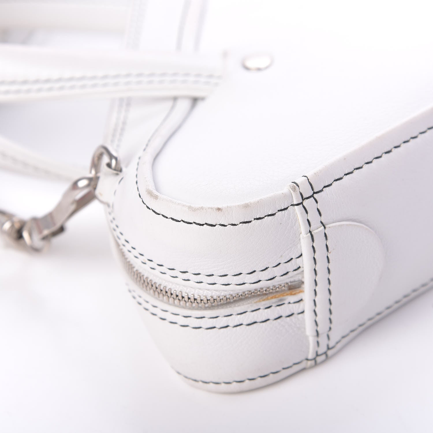 Balenciaga Calfskin XS Triangle Duffle White 13 of 17