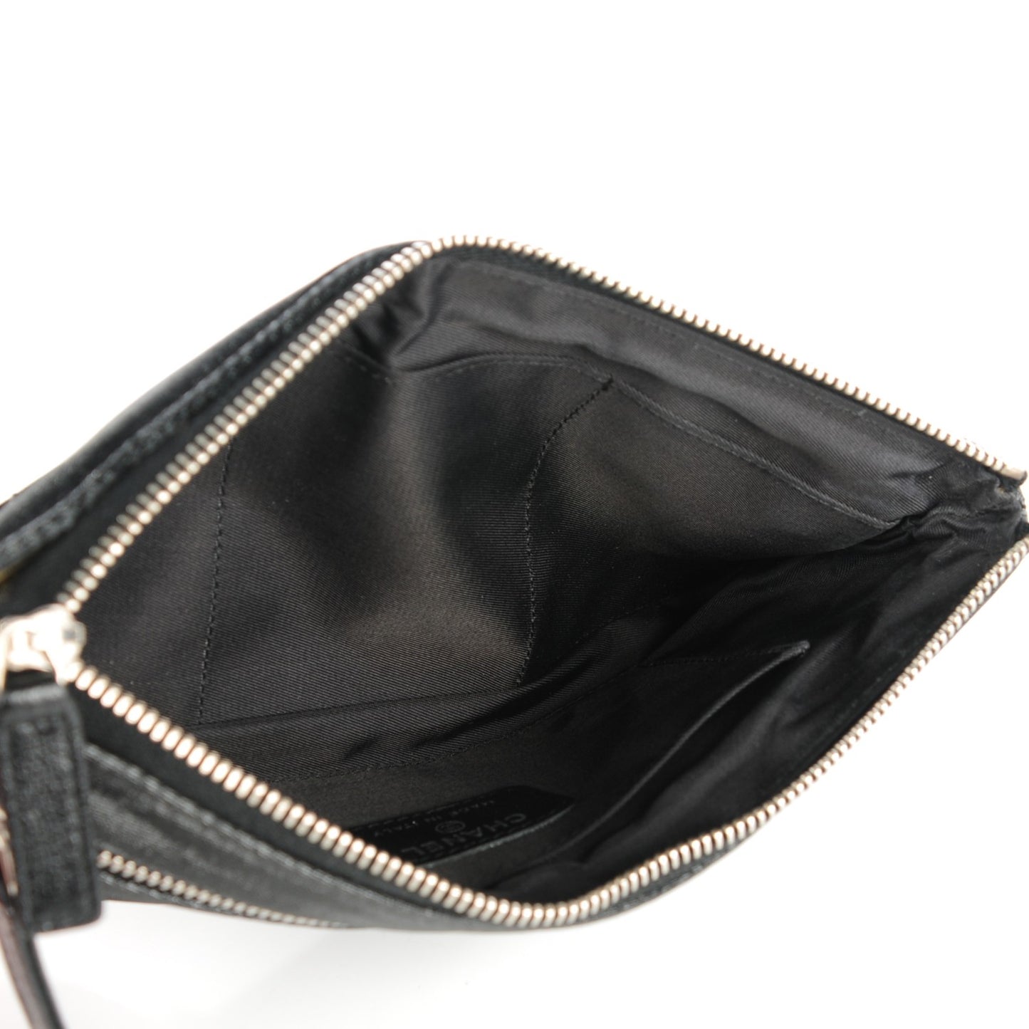 Coated Canvas Quilted Paris Biarritz Ligne Clutch Black
