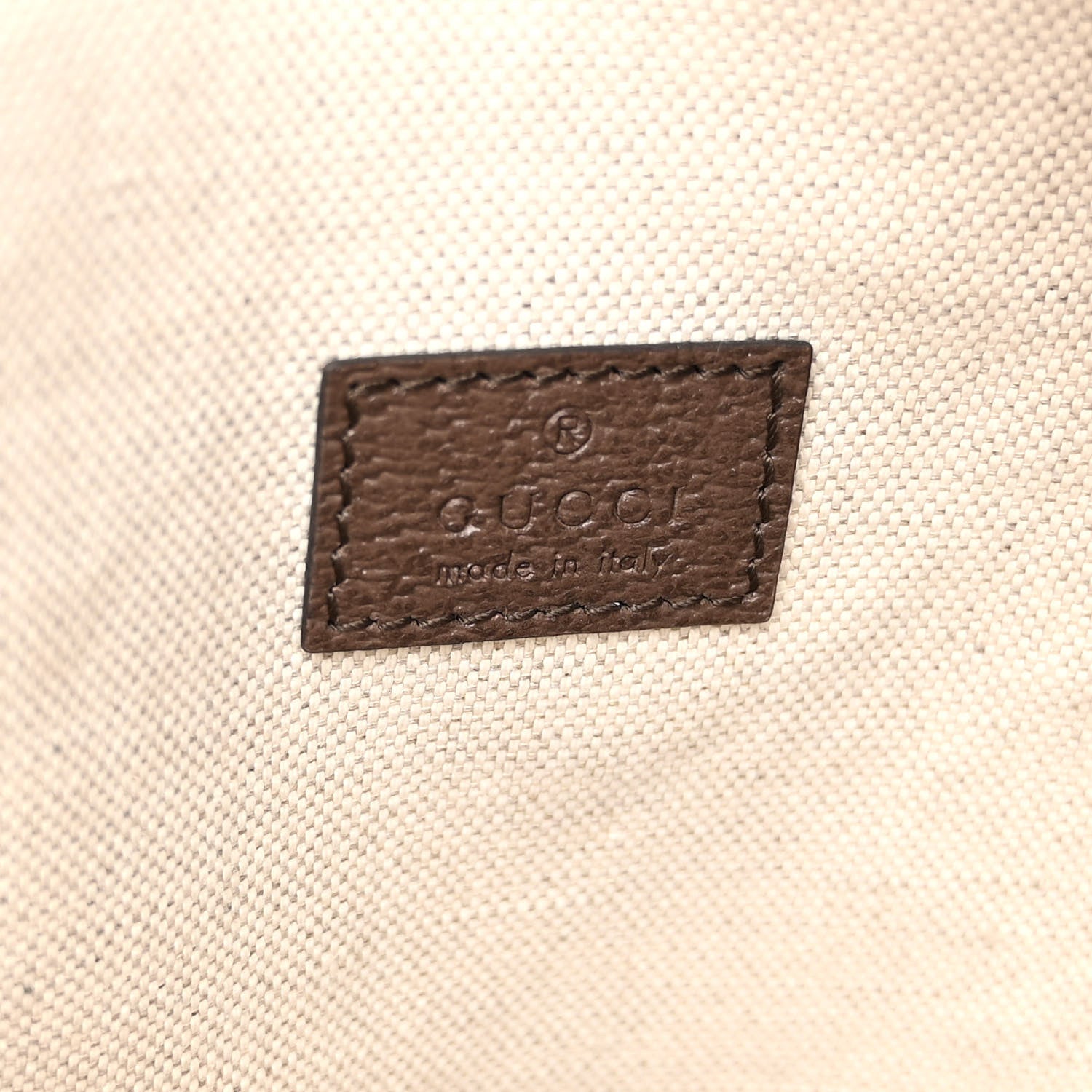 Gucci Monogram Jumbo GG Textured Dollar Calfskin Web Belt Bag Camel Ebony New Acero 6 of 9