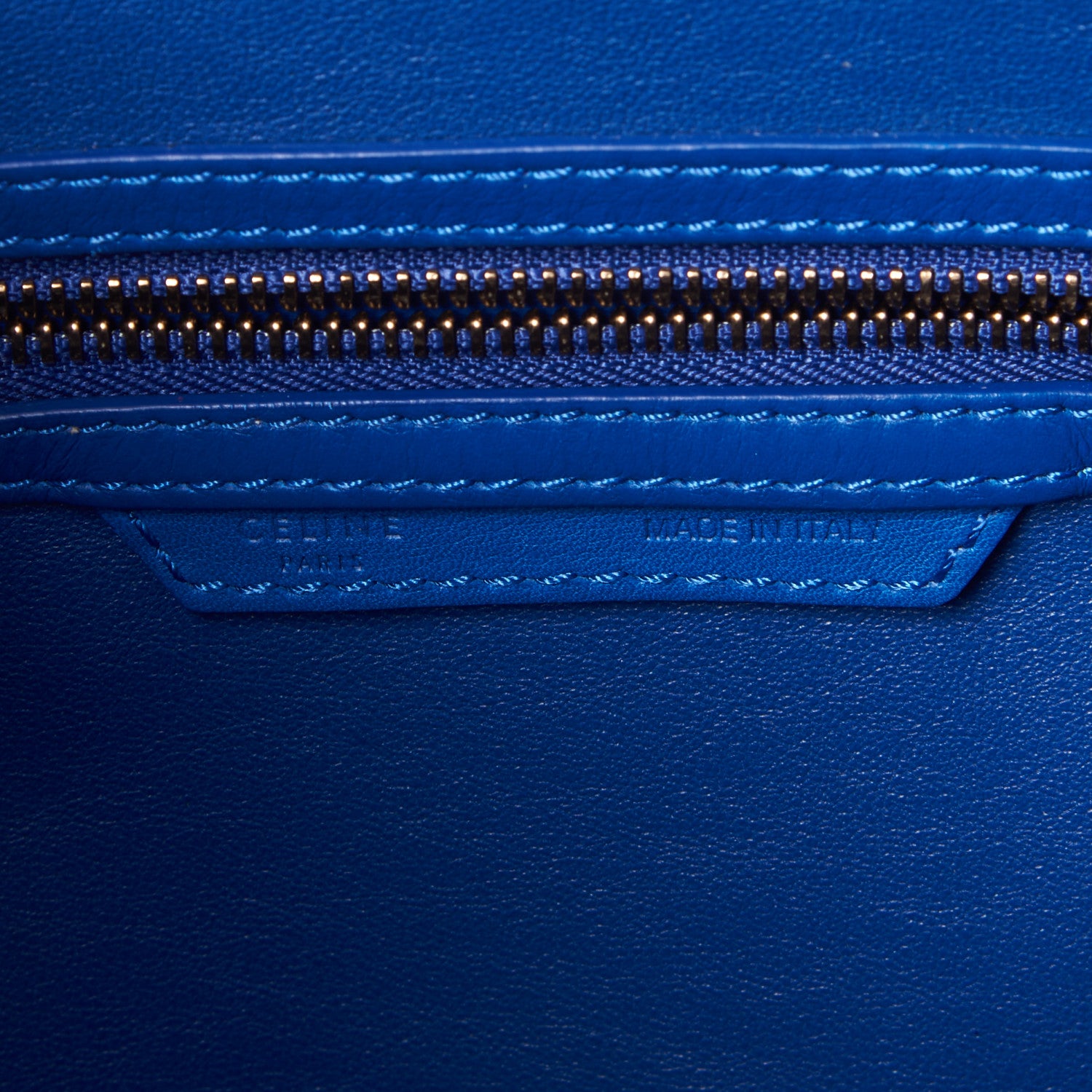 Celine Smooth Calfskin Mini Luggage Royal Blue 8 of 9