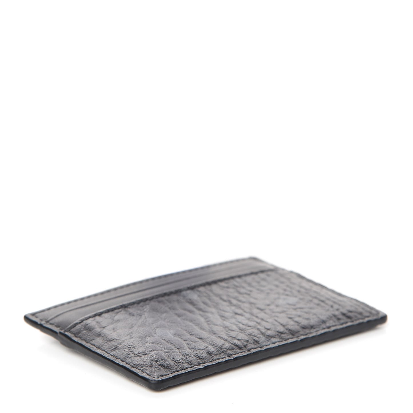 Calfskin Visetos Mini Card Case Black