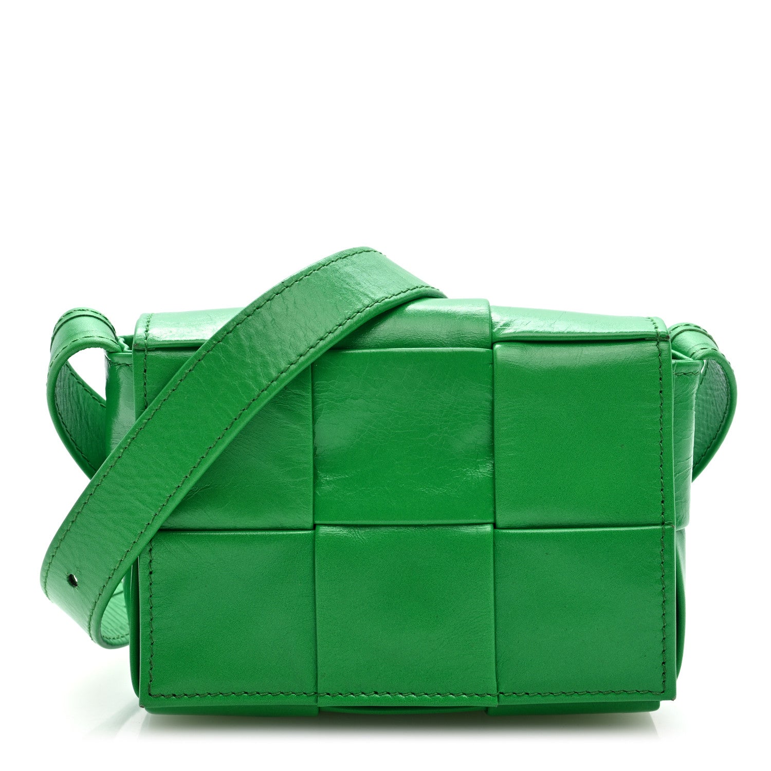 Bottega Veneta Paper Calfskin Maxi Intreccio Extra Mini Cassette Crossbody Bag Parakeet 1 of 9