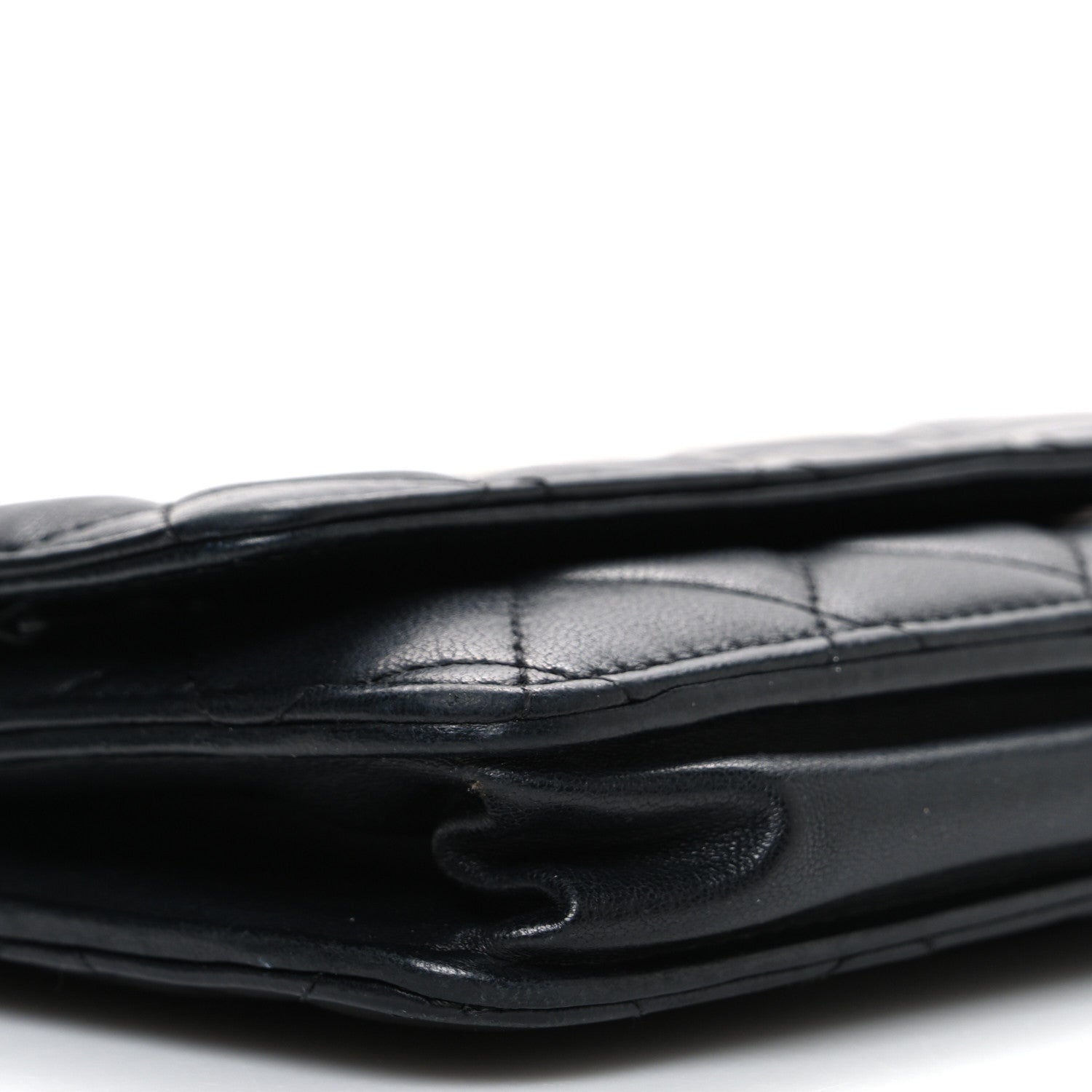 Chanel Lambskin Quilted Wallet On Chain WOC Black 10 of 11