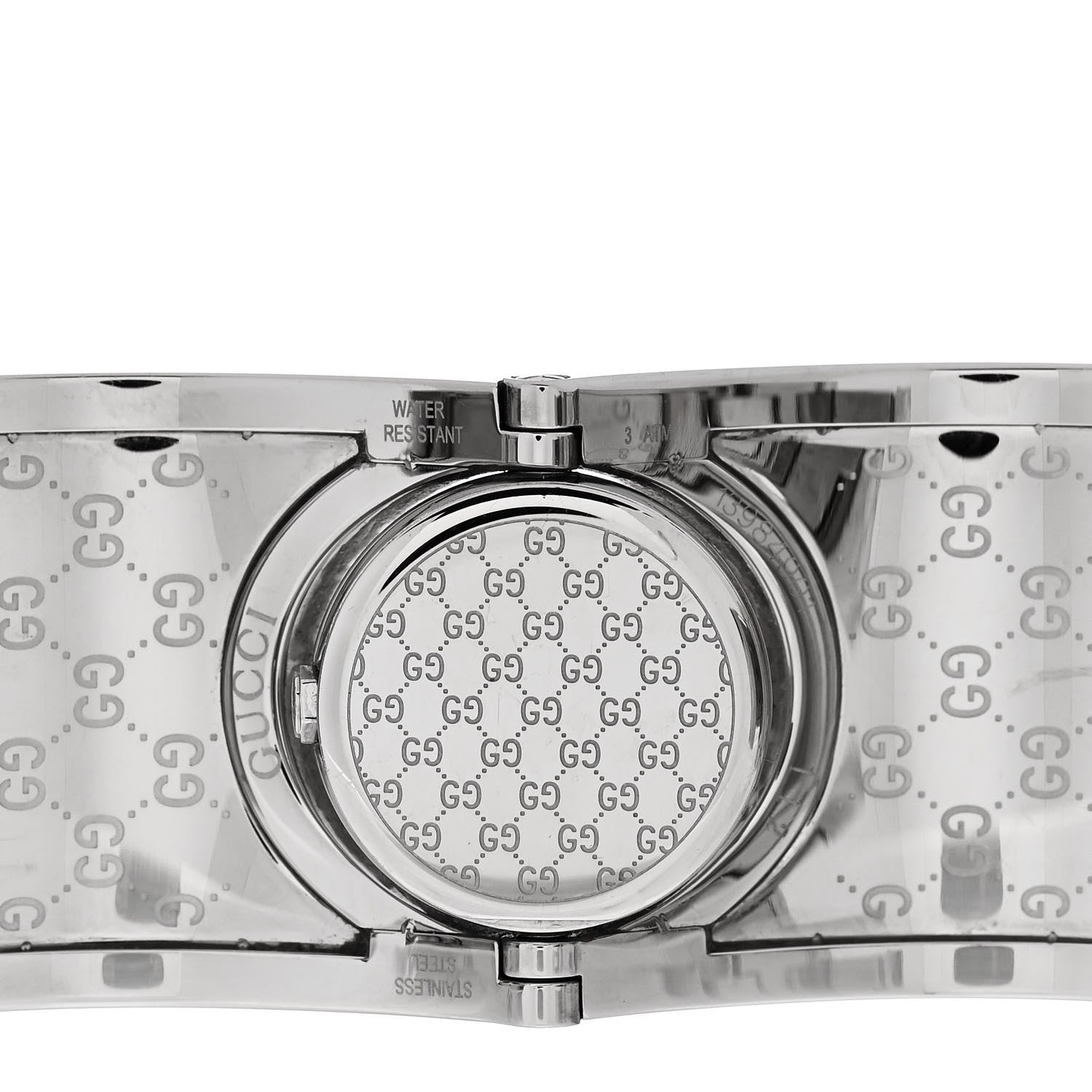 Gucci Stainless Steel Canvas 33mm Twirl Monogram Quartz Watch Brown 4 of 5