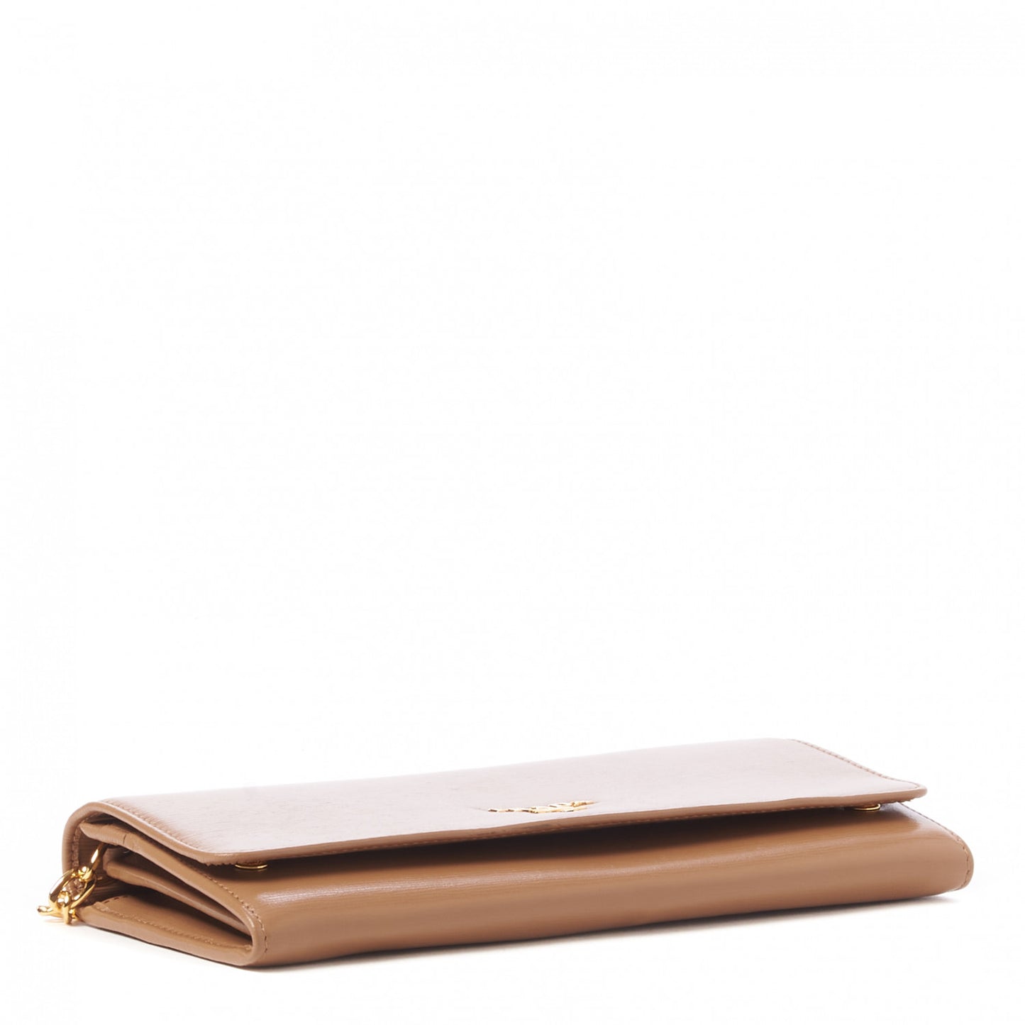 Vitello Move Metal Oro Chain Wallet Naturale