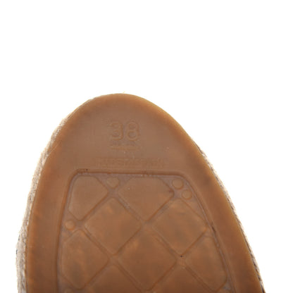Chanel Lambskin CC Espadrilles 38 Beige Black 10 of 12