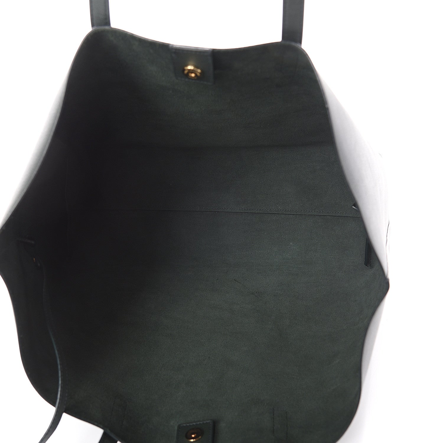 Saint Laurent Calfskin Large Shopping Tote Dark Green 4 of 8