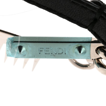 Fendi Fox Goat Mink Fur Nappa Crystal Studded Mini Karlito Tuxedo Bag Charm White Multicolor 4 of 6