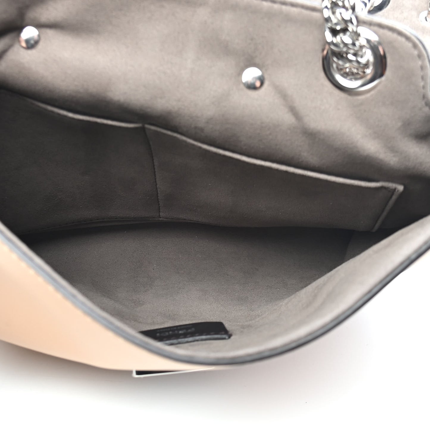 Vitello Century Pearl Bi-Color Scalloped Back to School Backpack Cuoio Camelia