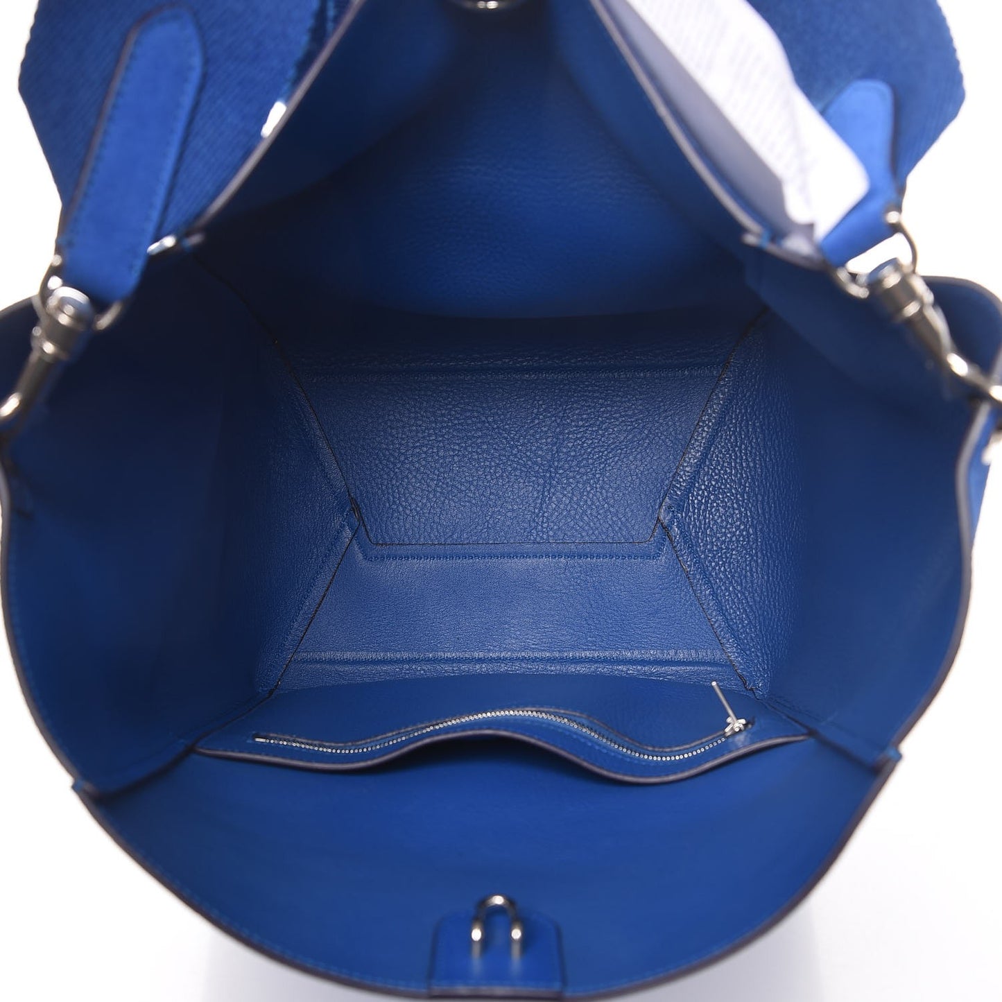 Suede Sangle Bucket Bag Electric Blue