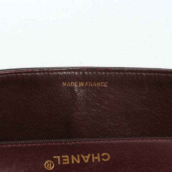 Lambskin Medium Double Flap Black
