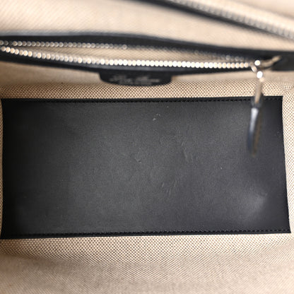 Loro Piana Calfskin Cotton Linen Micro Sesia Happy Day Bag Natural Black 5 of 9