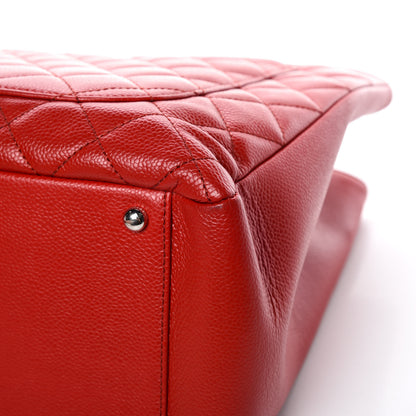Chanel Caviar Quilted XL Grand Shopping Tote GST Red 7 of 11