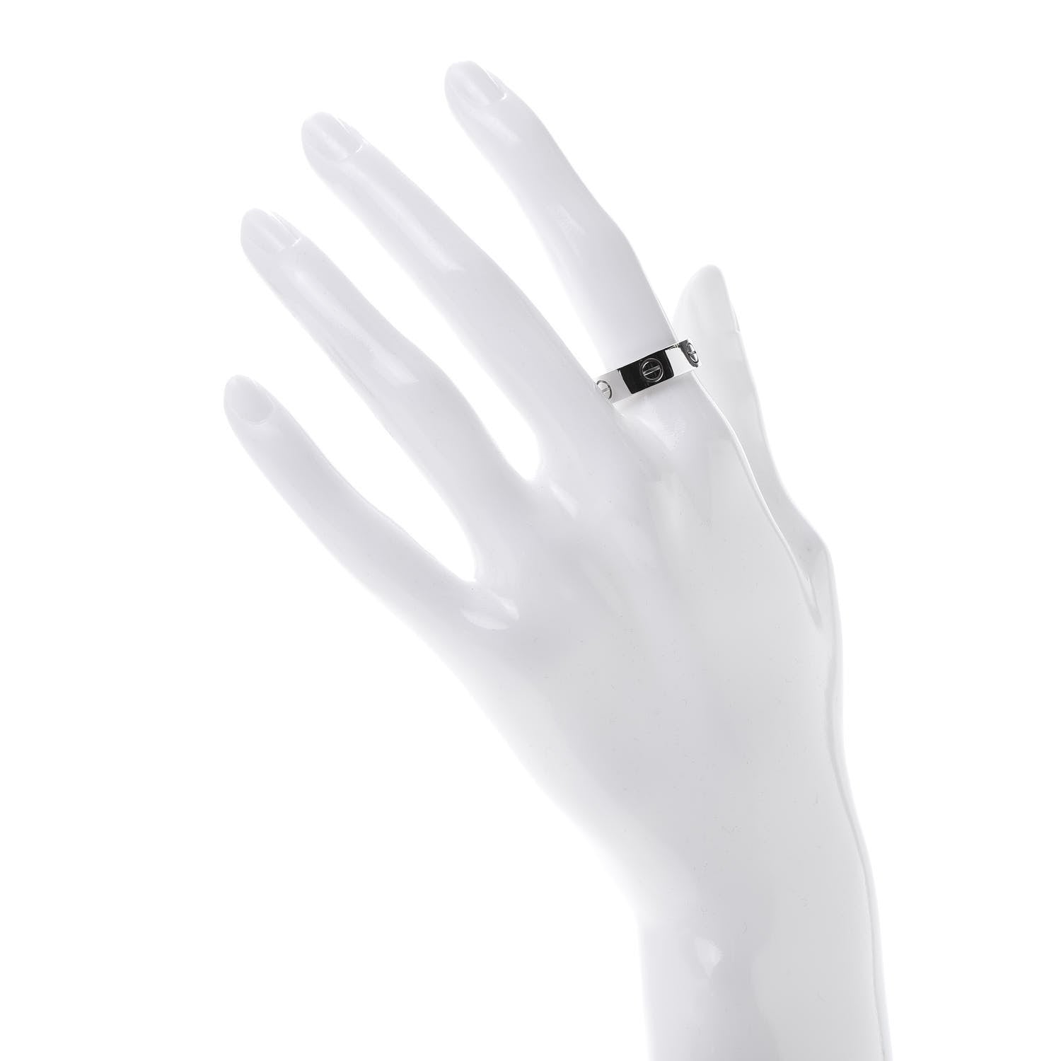 Cartier 18K White Gold 5.5mm LOVE Ring 54 6.75 2 of 4
