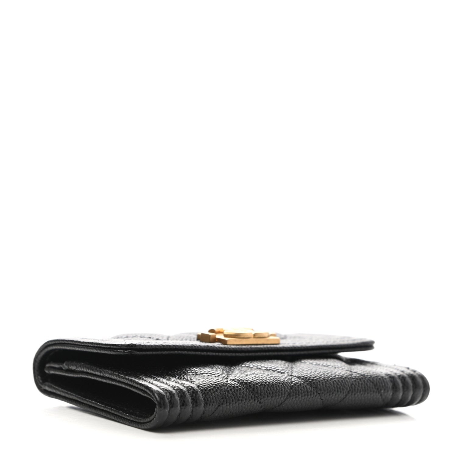 Chanel Caviar Quilted Boy Flap Card Holder Black 4 of 10