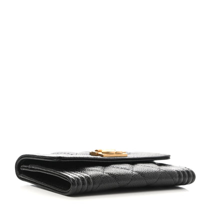 Chanel Caviar Quilted Boy Flap Card Holder Black 4 of 10