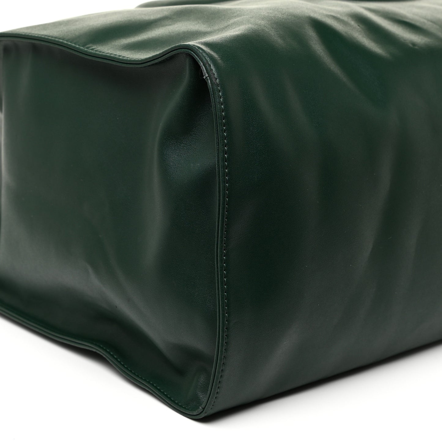 Vegan Leather Large Shopping Bag Dark Olive