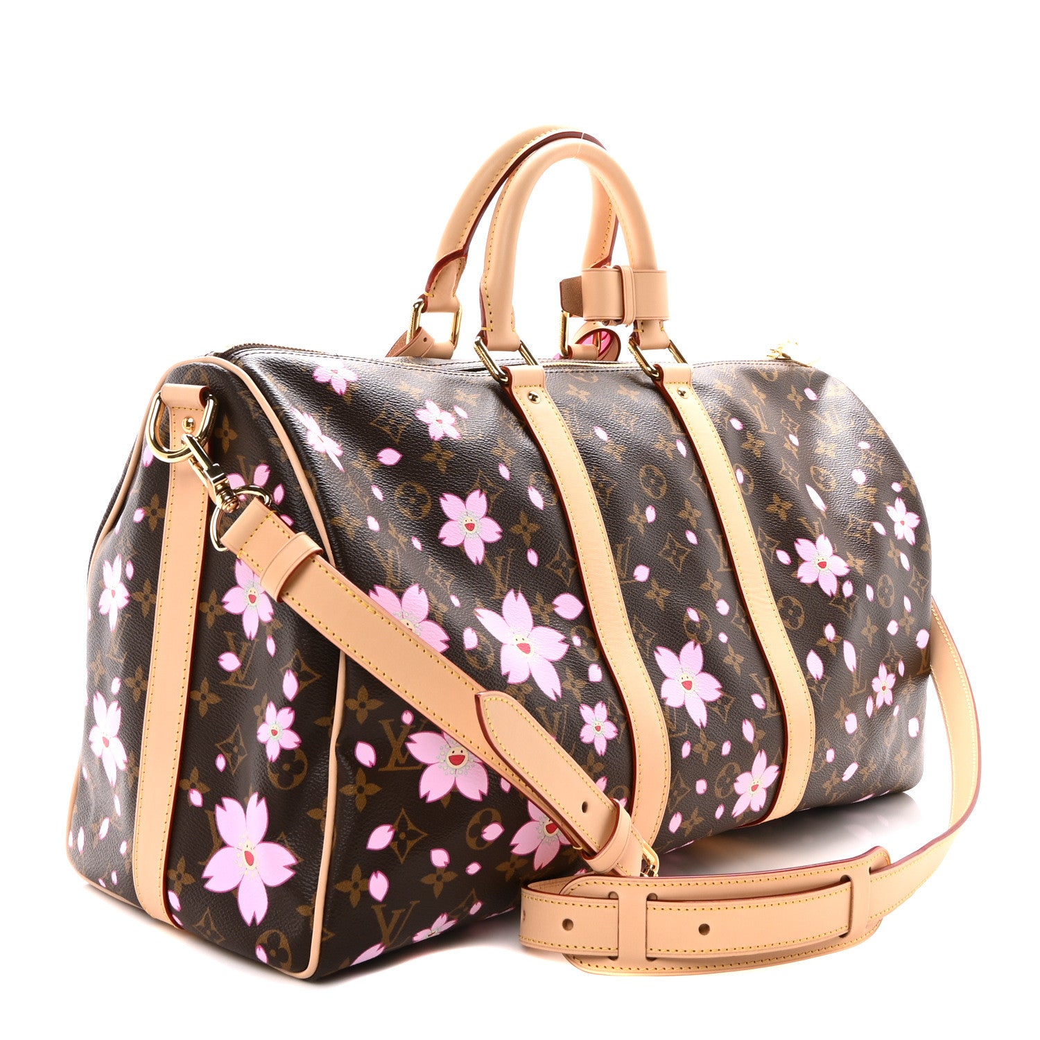 Louis Vuitton LV X TM Monogram Cherry Blossom Keepall Bandouliere