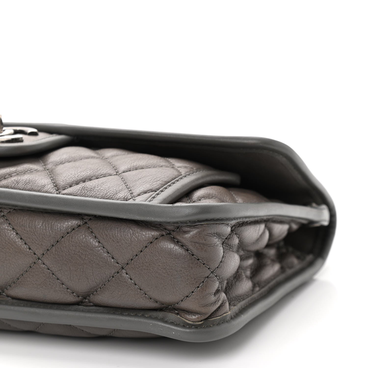 Chanel Calfskin Medium Casual Riviera Flap Dark Grey 6 of 10