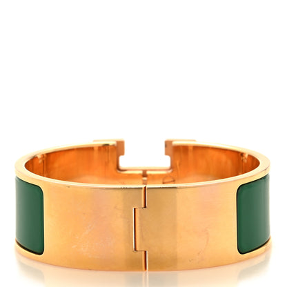 Hermes Enamel Wide Clic Clac H Bracelet PM Vert Premier Vert Mousse 3 of 4