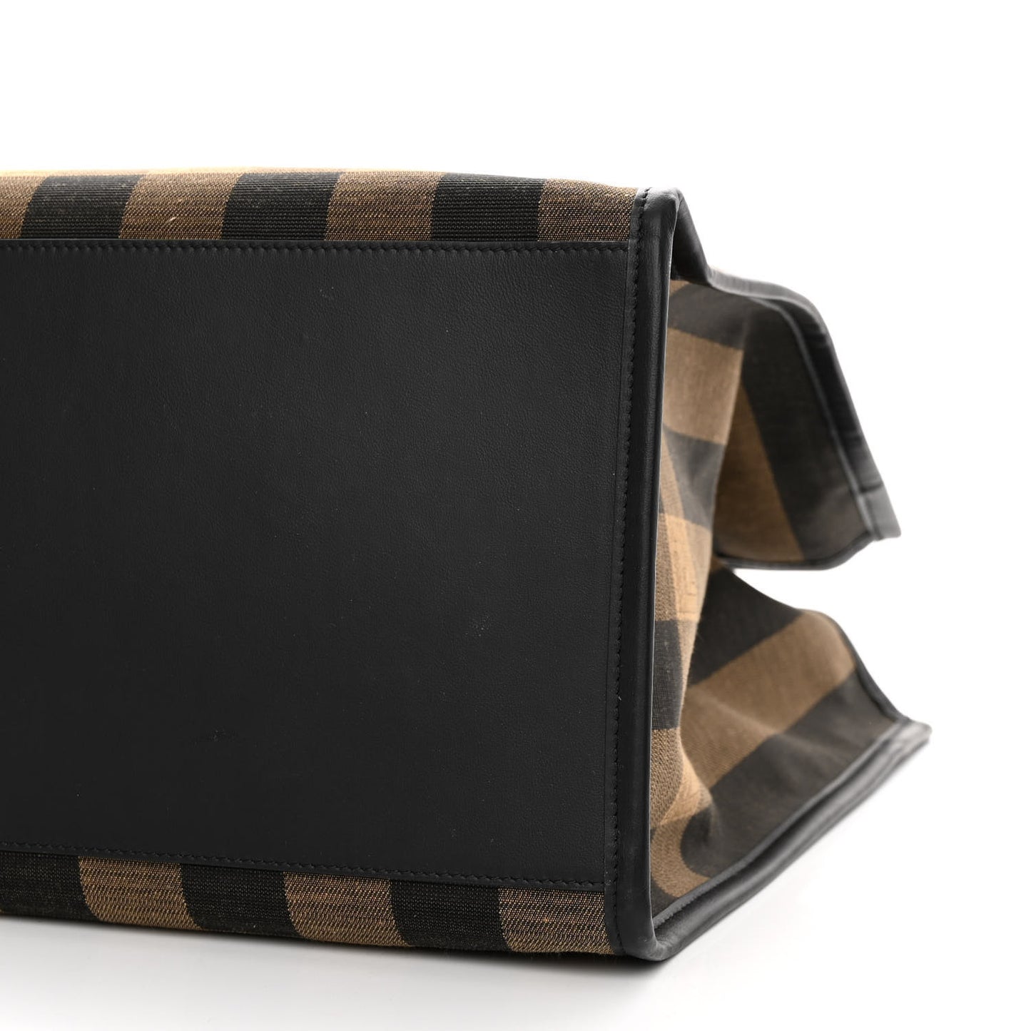 Fabric Jacquard Vitello Seta Plexiglass Pequin Gingham Large Fendi Sunshine Shopper Tote Tobacco Moro Black