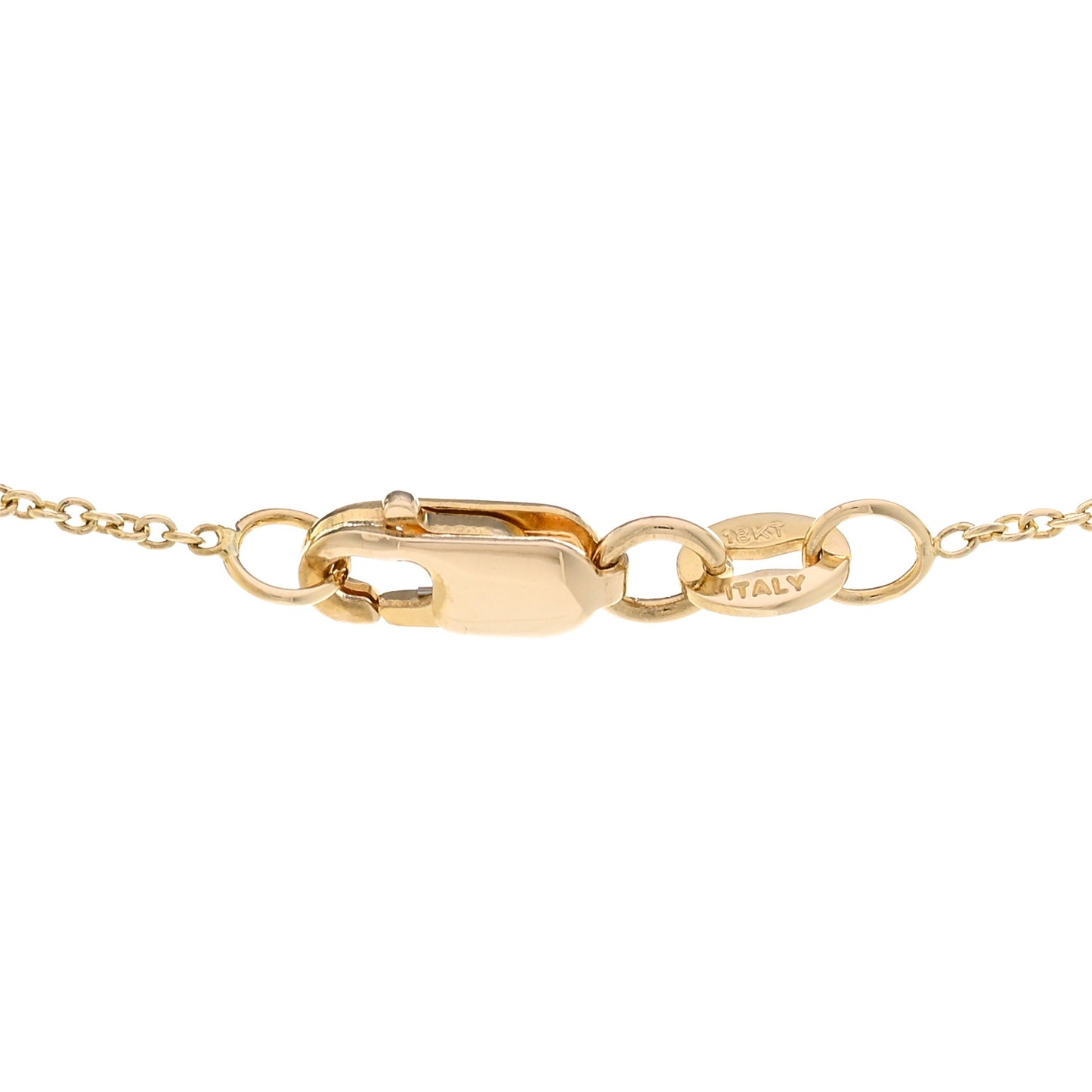 18K Yellow Gold Diamond .10ct Diamonds By The Inch Solitaire Necklace