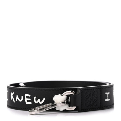 Loewe Calfskin Words Thin Strap Black 1 of 4