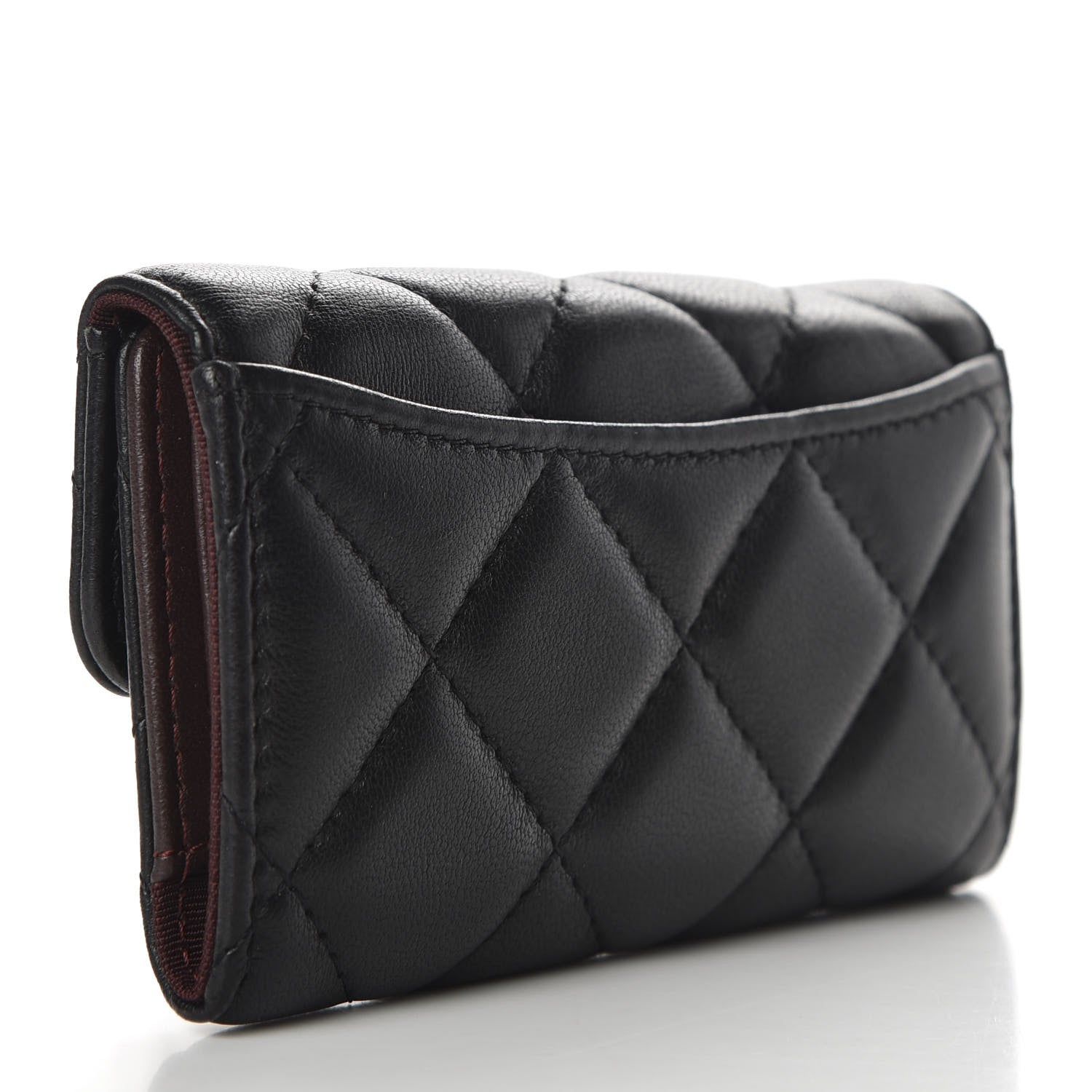 Chanel Lambskin Quilted 6 Key Holder Black 3 of 8