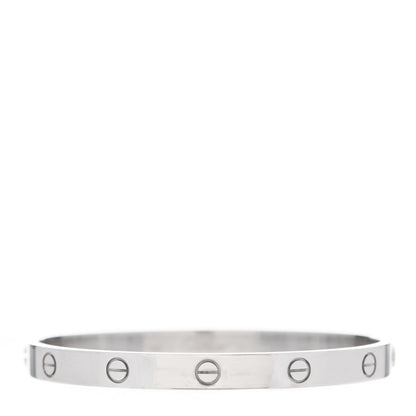 Cartier 18K White Gold LOVE Bracelet 19 1 of 5