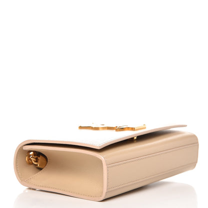 Saint Laurent Grain De Poudre Small Monogram Kate Satchel Nude Powder 4 of 8