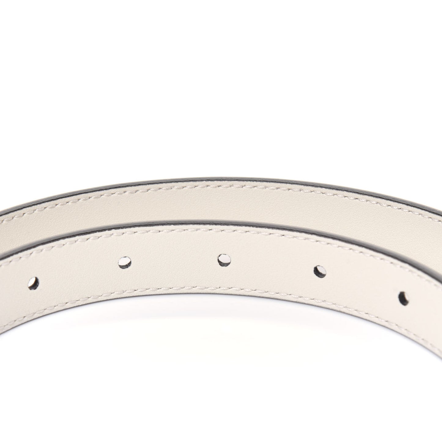 Calfskin Double G 20mm Belt 85 34 Mystic White