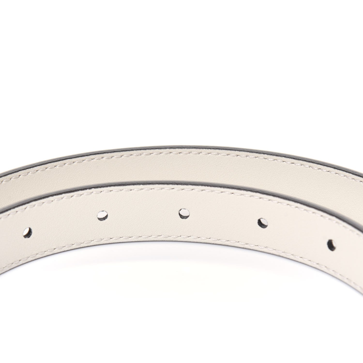 Gucci Calfskin Double G 20mm Belt 85 34 Mystic White 6 of 8