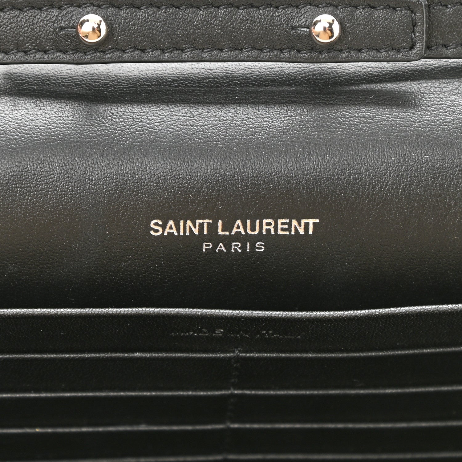 Saint Laurent Patent Grain De Poudre Matelasse Chevron Monogram Chain Wallet Neon Yellow 6 of 11